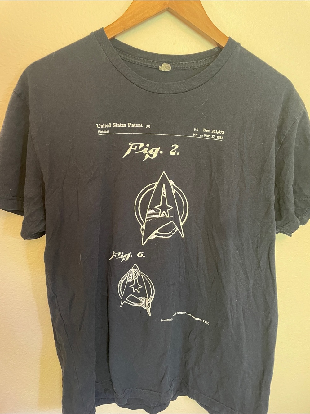 Graphic Star Trek Patent Men's T-Shirt - navy blue
